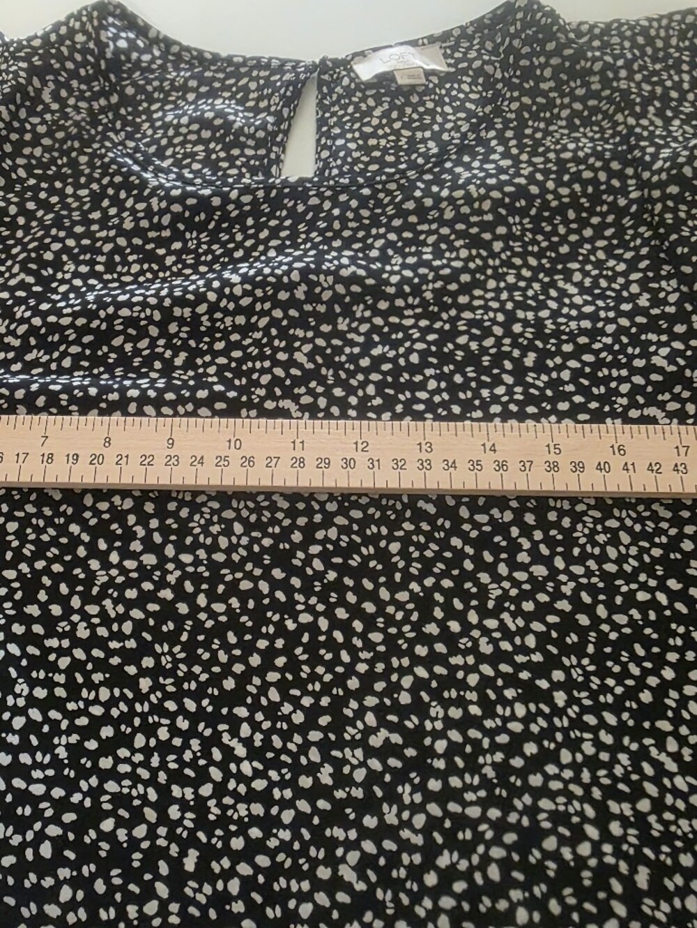 LOFT Black & White Dot Print Blouse